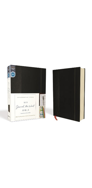 NIV, Journal the Word Bible, Hardcover, Black, Red Letter, Comfort Print