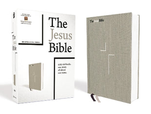 Jesus Bible, NIV Edition, Cloth over Board, Gray Linen, Comfort Print