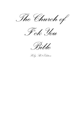 Church of Fuck You - Holy Shit Edition