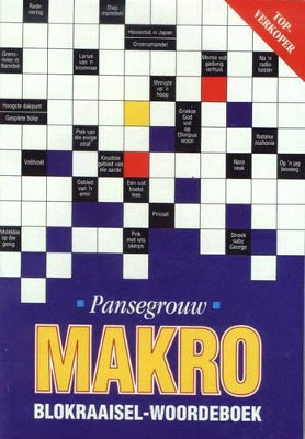 Pansegrouw-makro-blokraaiselboek