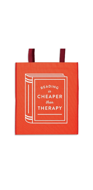 Reading is Cheaper Than Therapy Reusable Shopping Bag