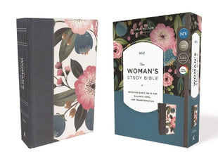 NIV, The Woman's Study Bible, Cloth over Board, Blue Floral, Full-Color, Red Letter