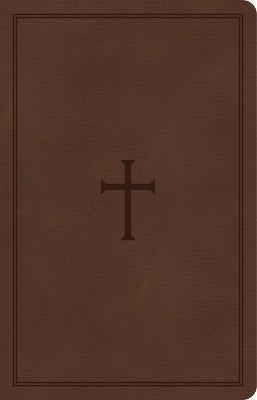 CSB Large Print Personal Size Reference Bible, Brown Leather