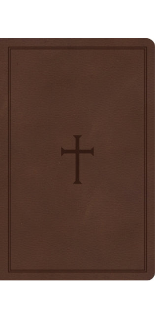 CSB Large Print Personal Size Reference Bible, Brown Leather