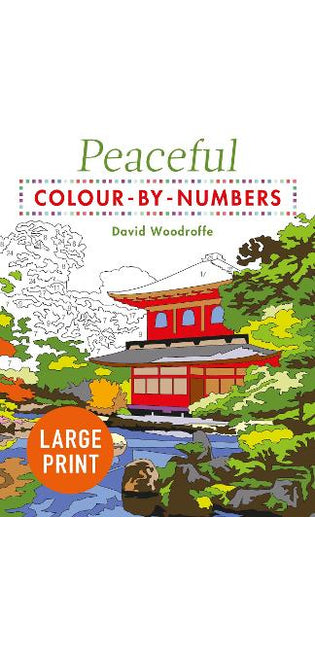 Large Print Peaceful Colour-by-Numbers