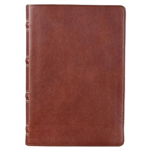 KJV Giant Print Full-Size Bible Brown Full Grain Leather