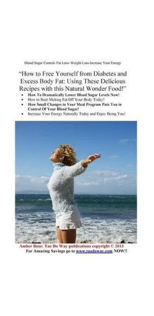 "How to Free Yourself from Diabetes and Excess Body Fat