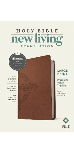 NLT Large Print Premium Value Thinline Bible, Filament