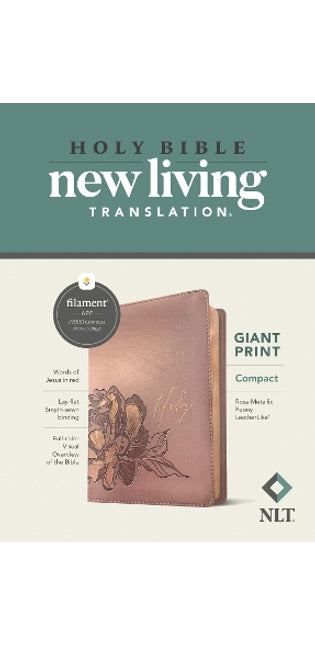 NLT Compact Giant Print Bible, Filament Edition, Rose