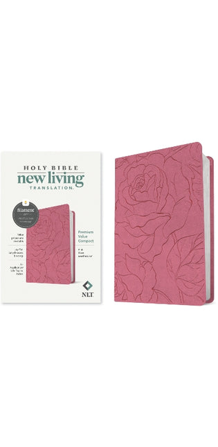 NLT Premium Value Compact Bible, Filament Edition, Pink