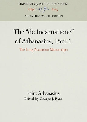 "de Incarnatione" of Athanasius, Part 1