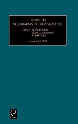 Research on Negotiation in Organizations