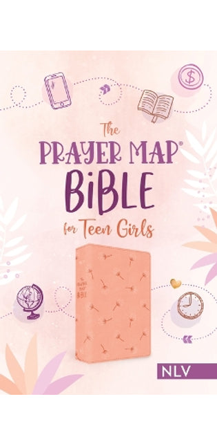Prayer Map Bible for Teen Girls Nlv [Coral Dandelions]