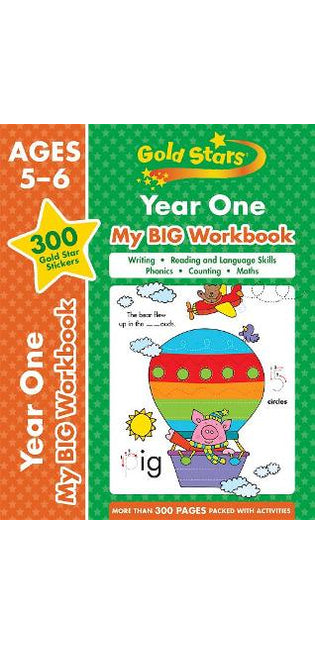 Gold Stars Year One My BIG Workbook (Includes 300 gold star stickers, Ages 5 - 6)