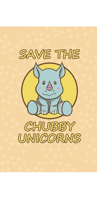 Save The Chubby Unicorns cute Rhino gift