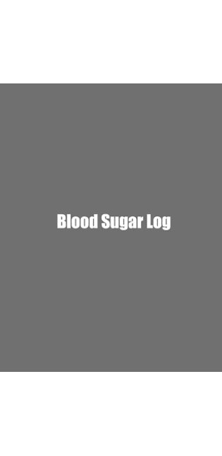 Blood Sugar Log