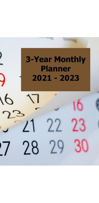 3-Year Monthly Planner 2021 - 2023