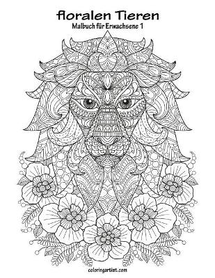 Malbuch mit floralen Tieren für Erwachsene 1