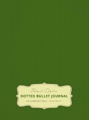Large 8.5 x 11 Dotted Bullet Journal (Moss Green #14) Hardcover - 245 Numbered Pages
