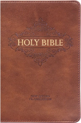NLT Compact Bible With Zip Brown (Imitation Leather)