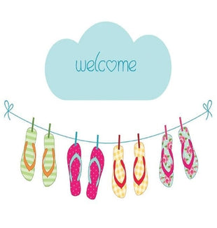 Welcome, Guest Book, Guests Comments, Visitors Book, Vacation Home Guest Book, Beach House Guest Book, Comments Book, Visitor Book, Holiday Home, Retreat Centers, Family Holiday Guest Book, Flip Flops (Hardback)