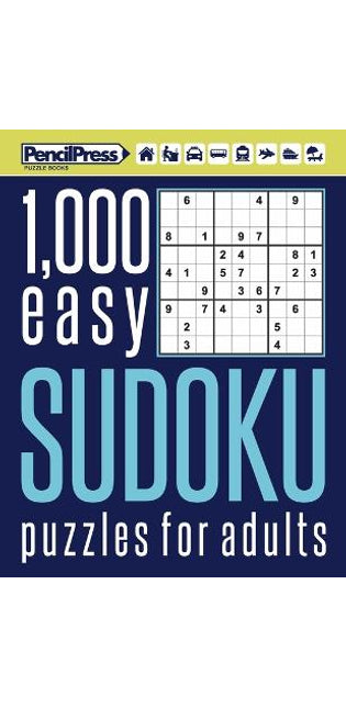 1000 easy Sudoku puzzles book for adults
