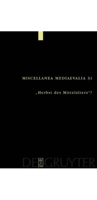 "Herbst des Mittelalters"?