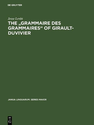 "Grammaire des grammaires" of Girault-Duvivier