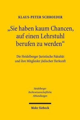 "Sie haben kaum Chancen, auf einen Lehrstuhl berufen zu werden"