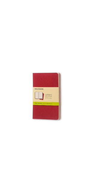 Moleskine Plain Cahier - Red Cover (3 Set)