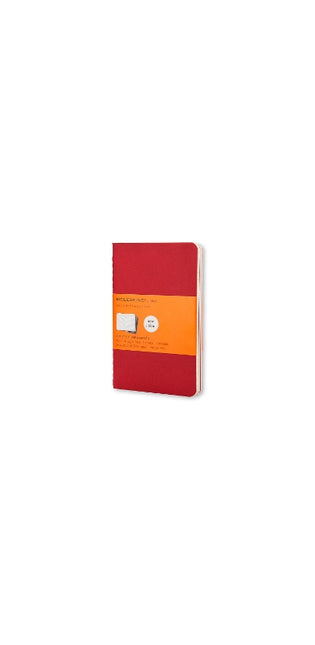 Moleskine Ruled Cahier L - Red Cover (3 Set)