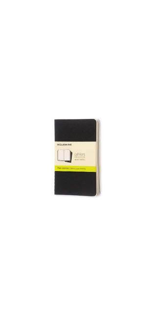 Moleskine Plain Cahier - Black Cover (3 Set)