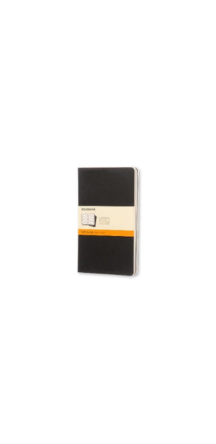 Moleskine Ruled Cahier L - Black Cover (3 Set)