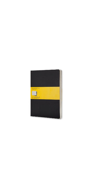 Moleskine Squared Cahier Xl - Black Cover (3 Set)