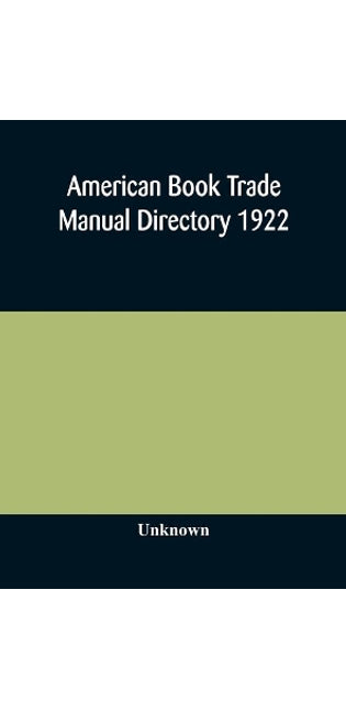 American book trade Manual directory 1922